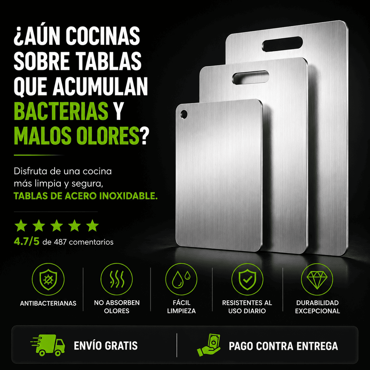 Tablas de picar Acero Inoxidable X3